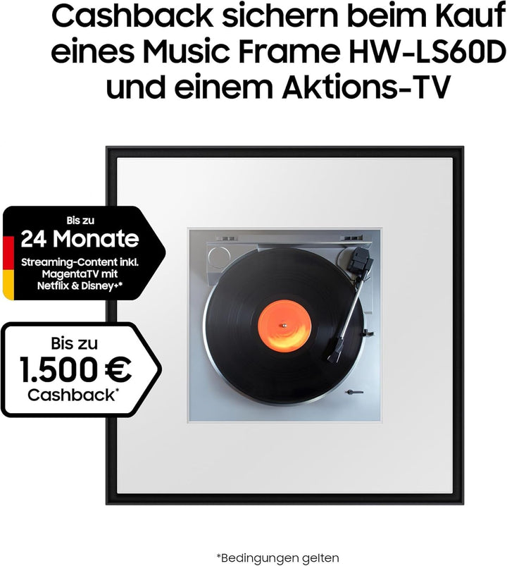 Samsung Music Frame HW-LS60D Soundbar Für Tv-Geräte, Music Frame Design Im Bilderrahmen-Stil, Bluetooth-Lautsprecher Mit Großem Sweet Spot, Kabelloses Streaming [2024]
