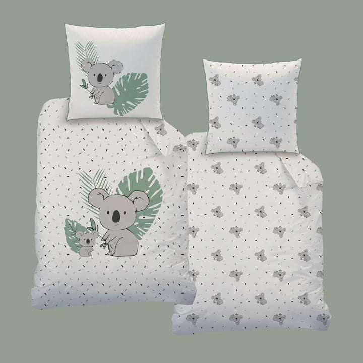 Kinder Bettwäsche Set 135X200 80X80 Cm · Koala, Weich, Hochwertig & Hautfreundlich - Bettwäsche Für Mädchen, Jungen · 100% Baumwolle