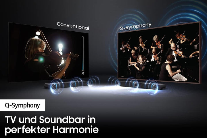 Samsung HW-S56B 3.0-Kanal S-Soundbar (Deutsches Modell), Kabelloses Dolby Atmos 5.0 / DTS Virtual:X, Q-Symphony, Eingebauter Center Speaker [2022]