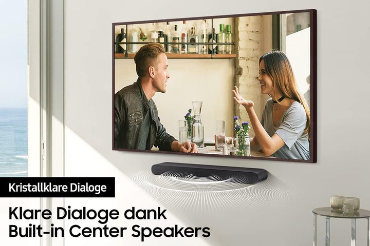 Samsung HW-S56B 3.0-Kanal S-Soundbar (Deutsches Modell), Kabelloses Dolby Atmos 5.0 / DTS Virtual:X, Q-Symphony, Eingebauter Center Speaker [2022]
