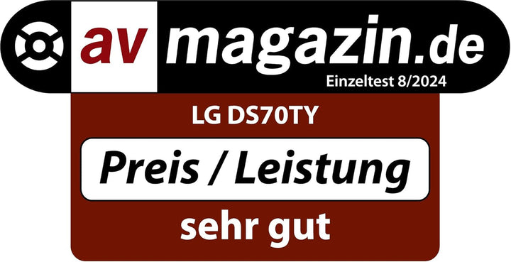 LG DS70TY 3.1.1 Dolby Atmos Soundbar (400W) Mit Kabellosem Subwoofer (Earc, HDMI, Optisch, Bluetooth) [2024], Schwarz