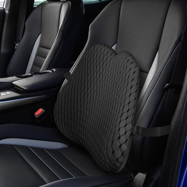 Livtribe Back Cushion, Memory Foam Lumbar Cushion Car, Ergonomic Lumbar Support Cushion pentru scaun de birou, scaun auto, scaun cu rotile (negru)