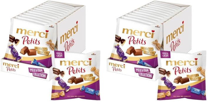 Merci Petits Chocolate Collection – 1 X 1000G – Mix Aus Nicht Gefüllten Und Gefüllten Schokoladen-Spezialitäten in Praktischer Runddose