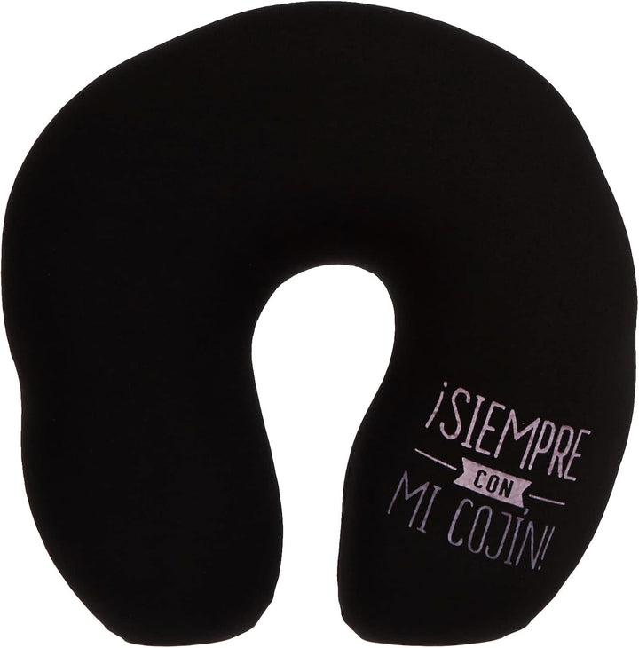 LAG VO1126- Almohada De Viaje, 26 Cm, Culoare Rosa, Negro Y Azul Multicolor O mărime