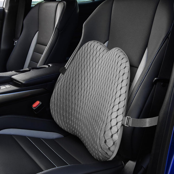 Livtribe Back Cushion, Memory Foam Lumbar Cushion Car, Ergonomic Lumbar Support Cushion pentru scaun de birou, scaun auto, scaun cu rotile (negru)