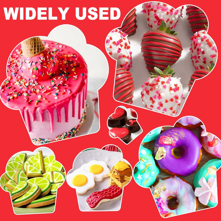 Fettlösliche Lebensmittelfarbe - 12 Farben Ölbasis Lebensmittelfarben Für Schokolade, Buttercreme, Süßigkeiten, Zuckerguss - Konzentrierte Oil Based Food Coloring Zum Backen, Kochen, Fondant - 6Ml Je