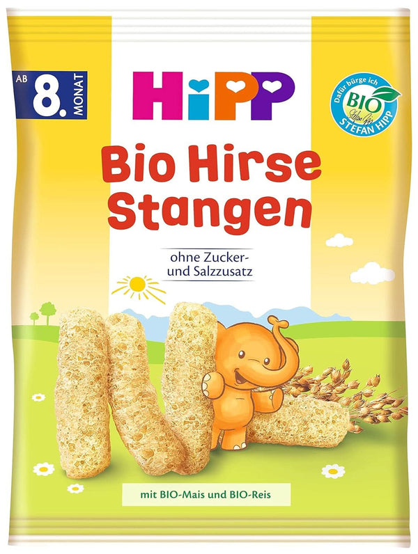 Hipp Bio Knabberprodukte Hirse-Stangen, 7Er Pack (7 X 30G)